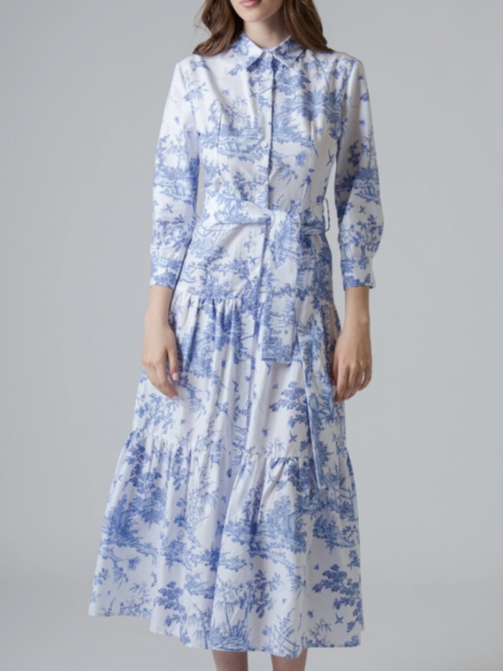Flavio Castellani Blue and White Dress